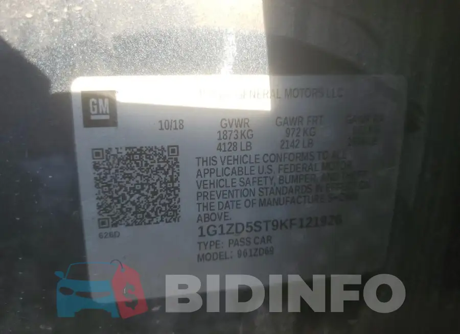 1G1ZD5ST9KF121926 Photo# 12