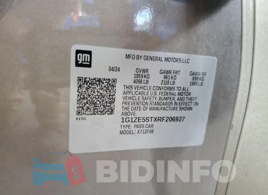1G1ZE5STXRF206927 Photo# 12
