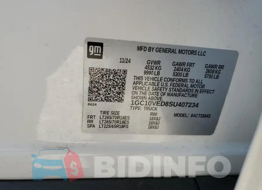 1GC10VED8SU407234 Photo# 13
