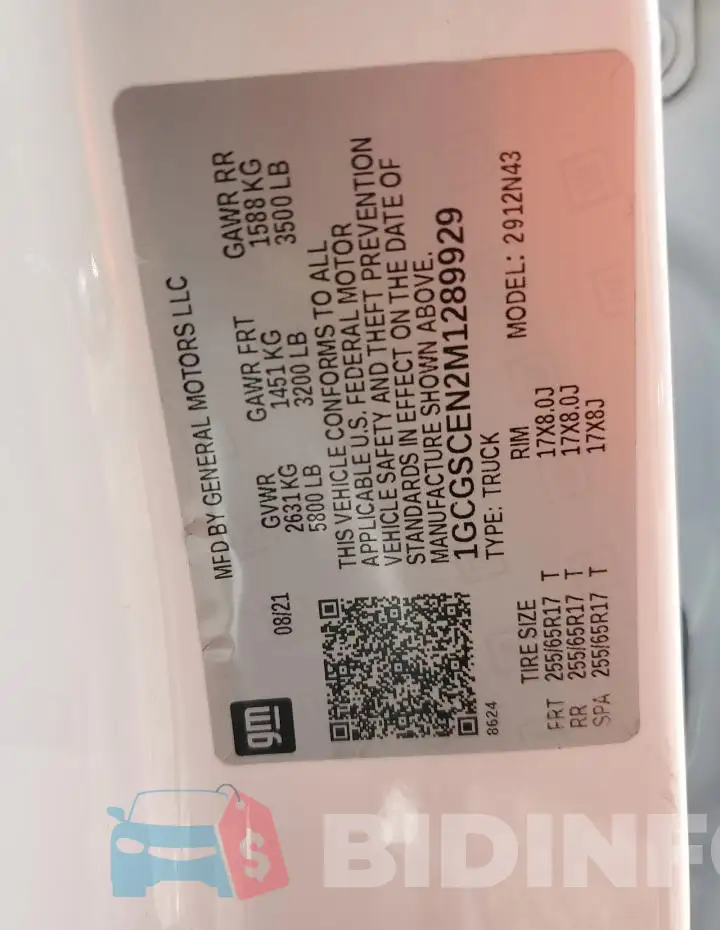 1GCGSCEN2M1289929 Photo# 12