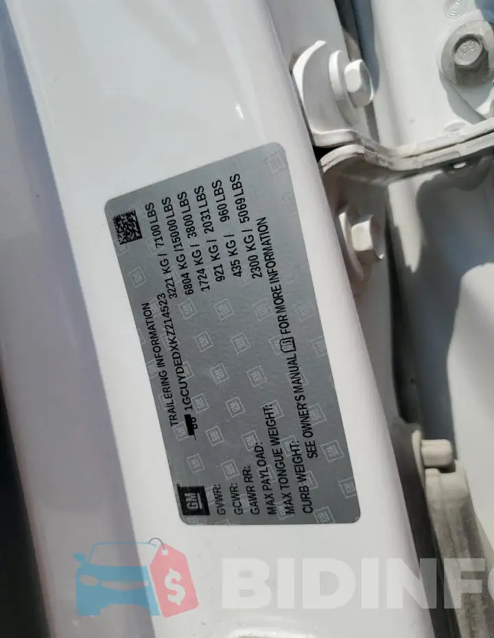 1GCUYDEDXKZ214523 Photo# 12