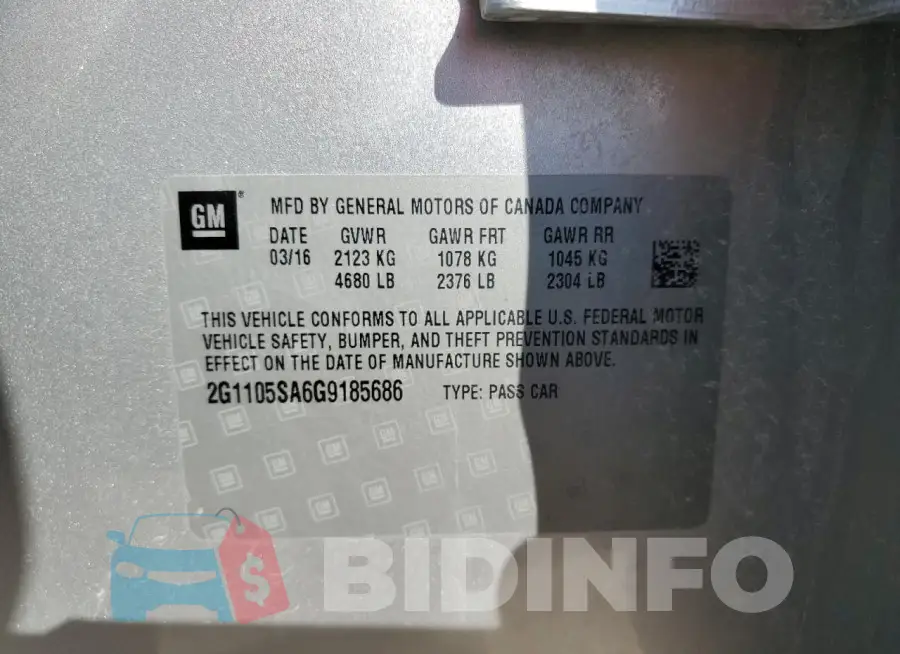 2G1105SA6G9185686 Photo# 12