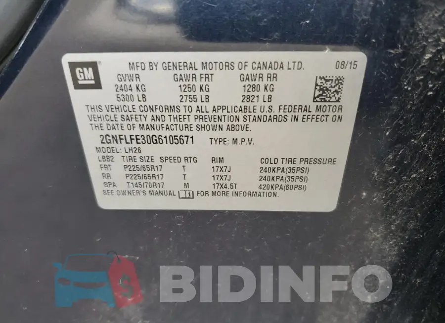 2GNFLFE30G6105671 Photo# 14
