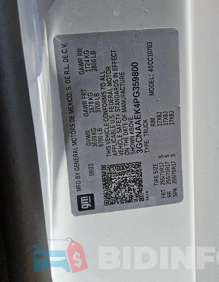 3GCNAAEK4PG359800 Photo# 12