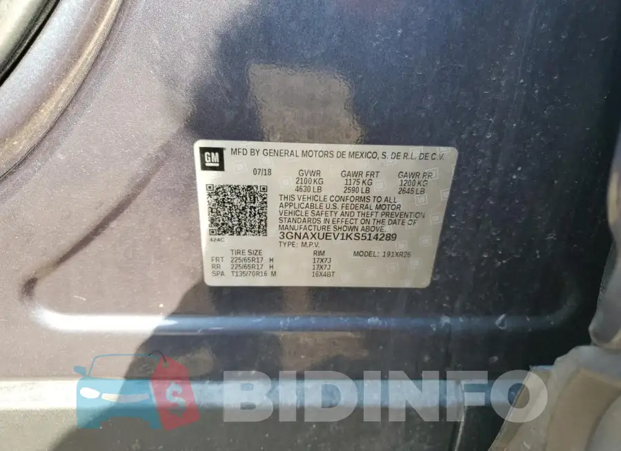 3GNAXUEV1KS514289 Photo# 13