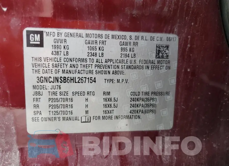 3GNCJNSB6HL267154 Photo# 13