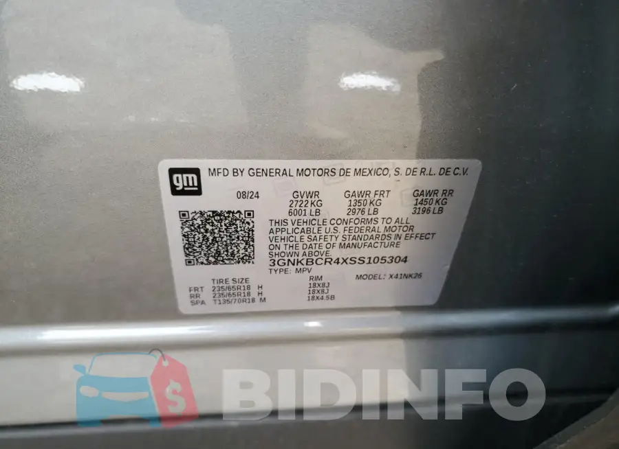 3GNKBCR4XSS105304 Photo# 13