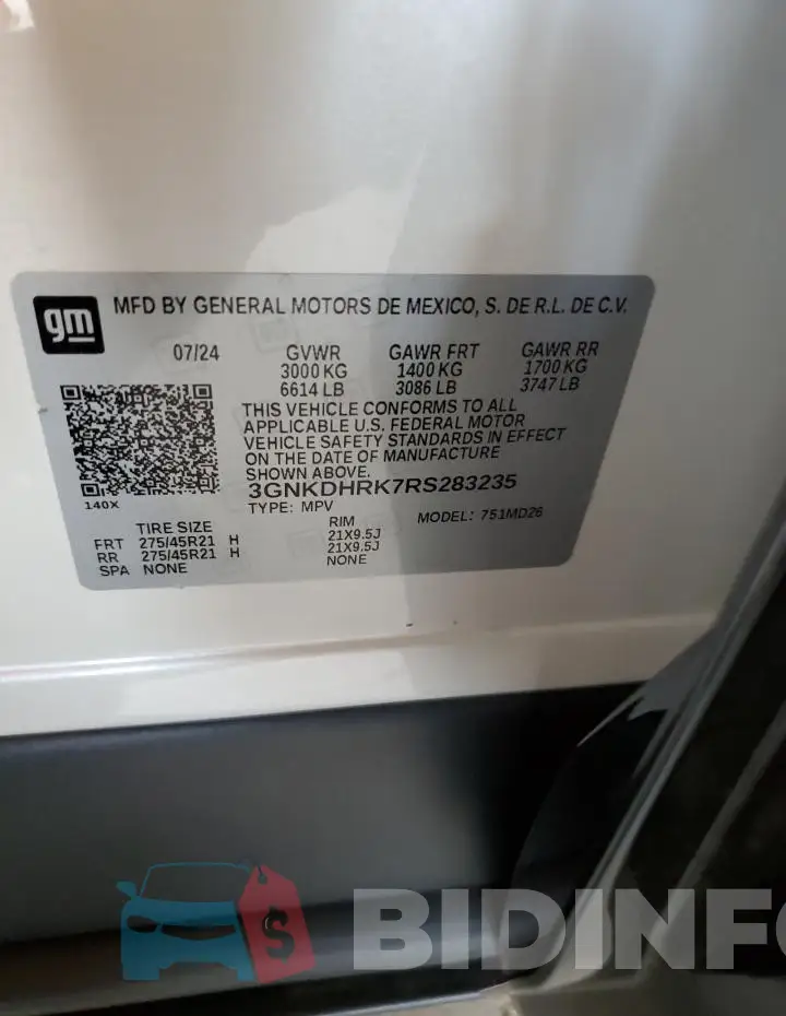 3GNKDHRK7RS283235 Photo# 13