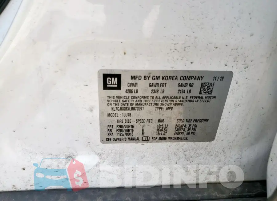 KL7CJKSBXLB072091 Photo# 13