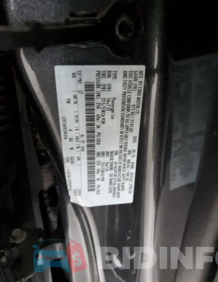 1FADP3F27GL389502 Photo# 12