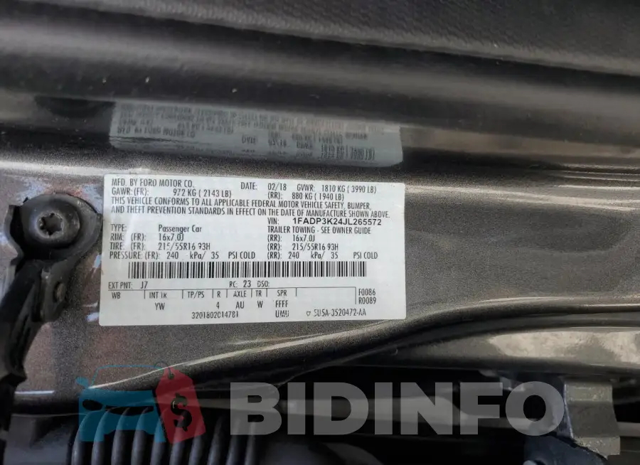 1FADP3K24JL265572 Photo# 12