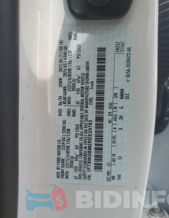 1FT8W2BM2REE29783 Photo# 12