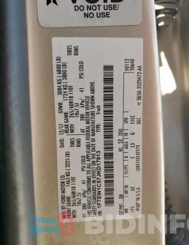 1FTEW1C57JKD17913 Photo# 12
