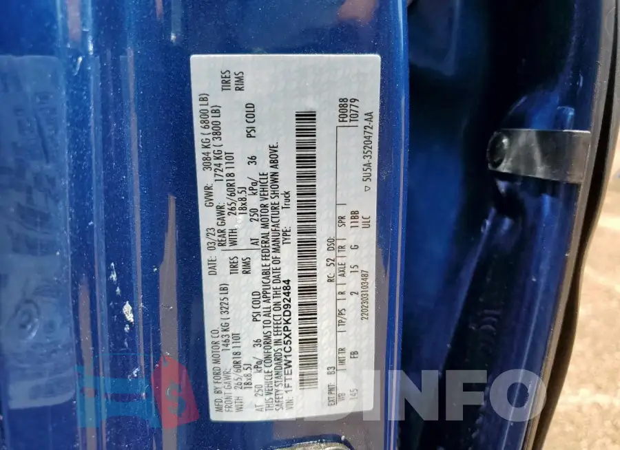 1FTEW1C5XPKD92484 Photo# 12