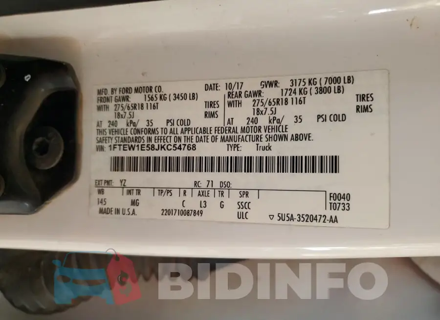 1FTEW1E58JKC54768 Photo# 12