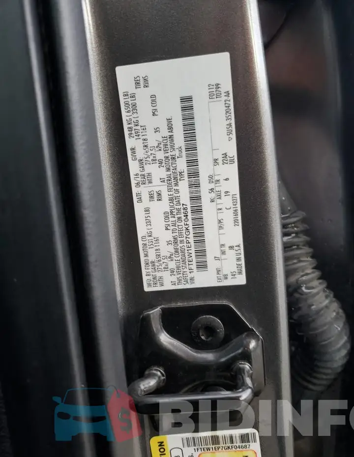 1FTEW1EP7GKF04687 Photo# 12