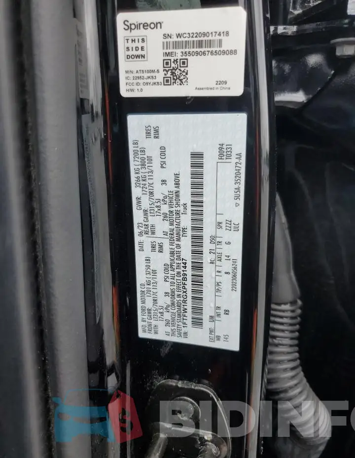 1FTFW1RGXPFB91447 Photo# 12