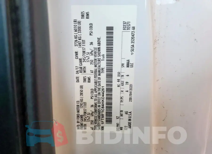 1FTMF1C84HKD44261 Photo# 12