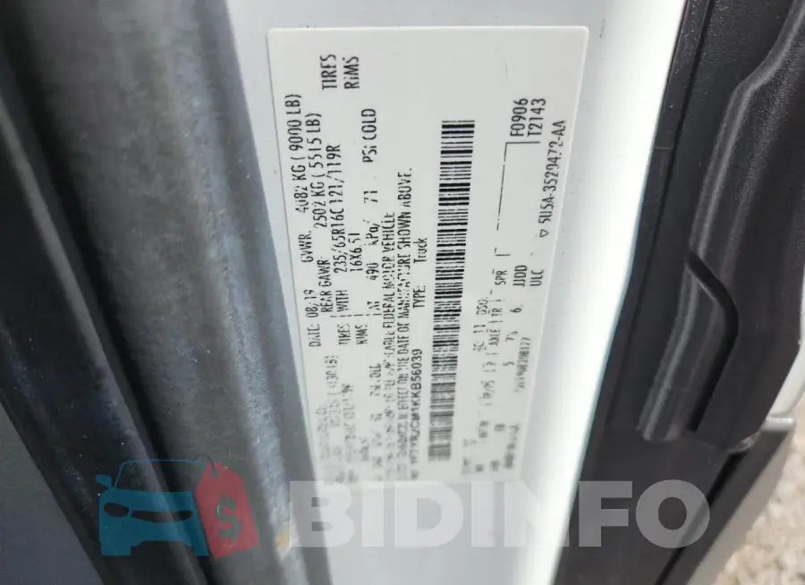 1FTYR2CM1KKB56039 Photo# 13