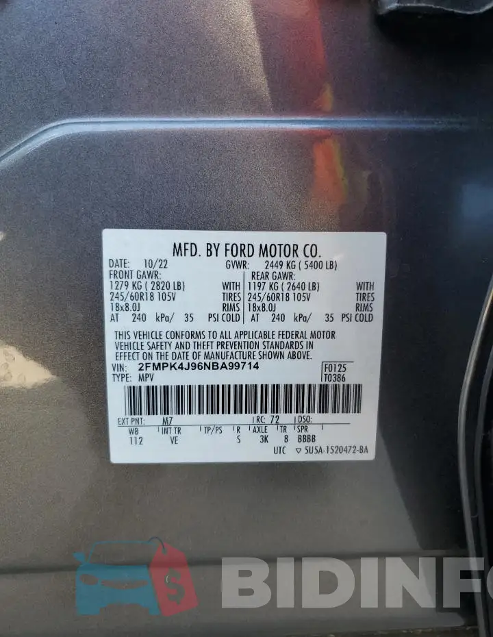 2FMPK4J96NBA99714 Photo# 14