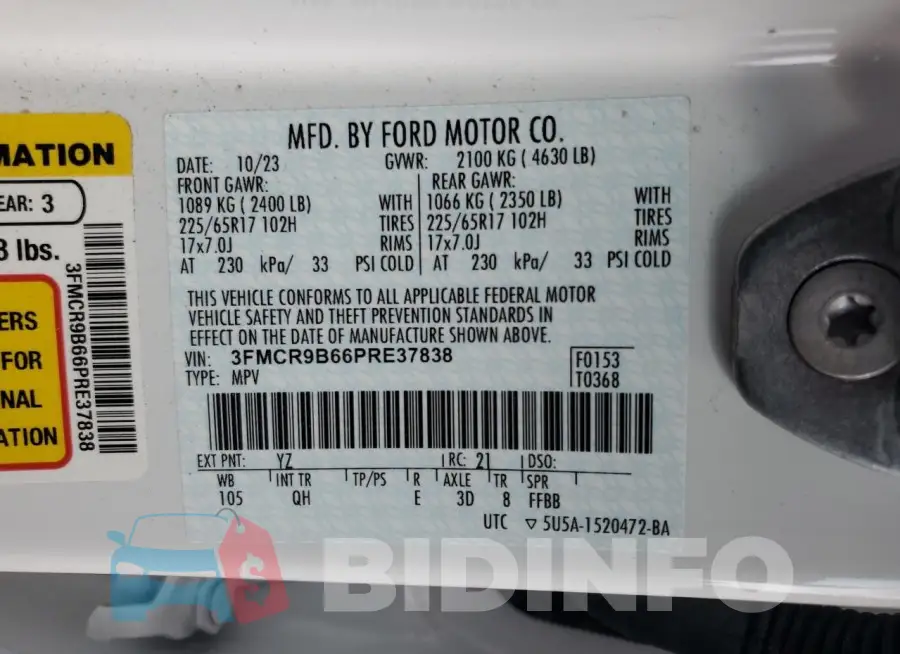 3FMCR9B66PRE37838 Photo# 14