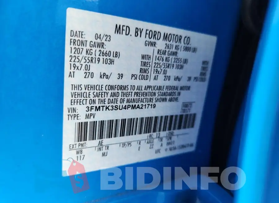 3FMTK3SU4PMA21719 Photo# 12