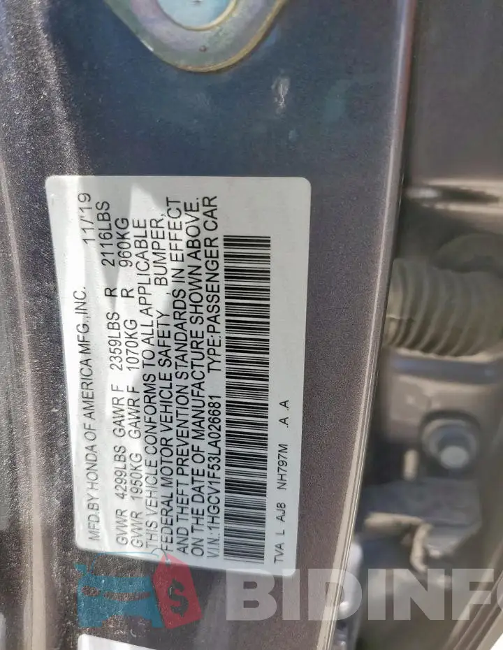 1HGCV1F53LA026681 Photo# 12