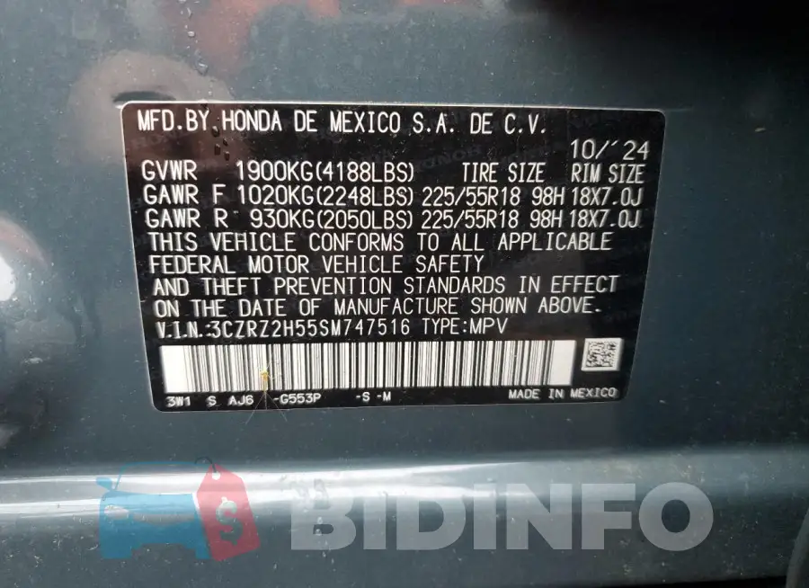3CZRZ2H55SM747516 Photo# 13