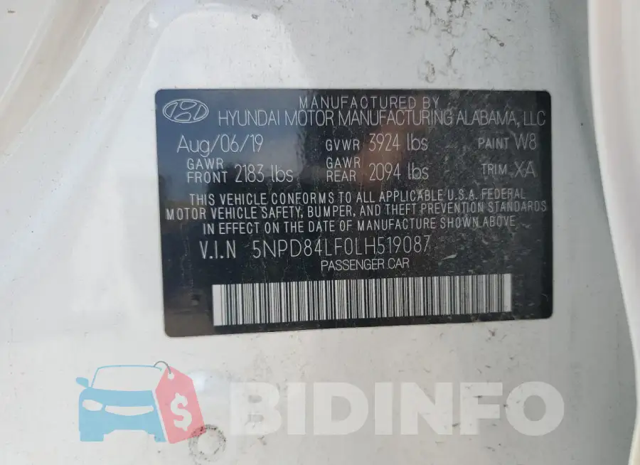 5NPD84LF0LH519087 Photo# 13