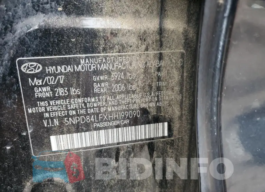 5NPD84LFXHH199090 Photo# 12