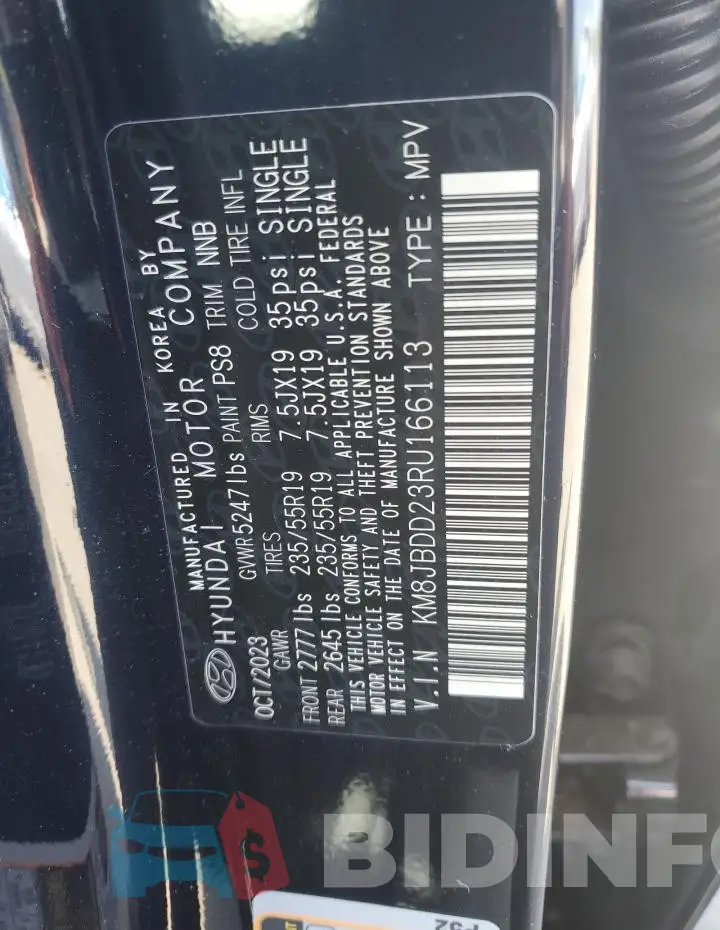KM8JBDD23RU166113 Photo# 13
