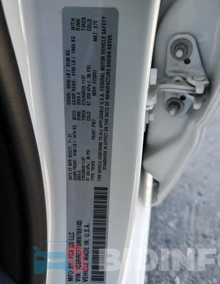 1C6RREFT6MN769145 Photo# 12