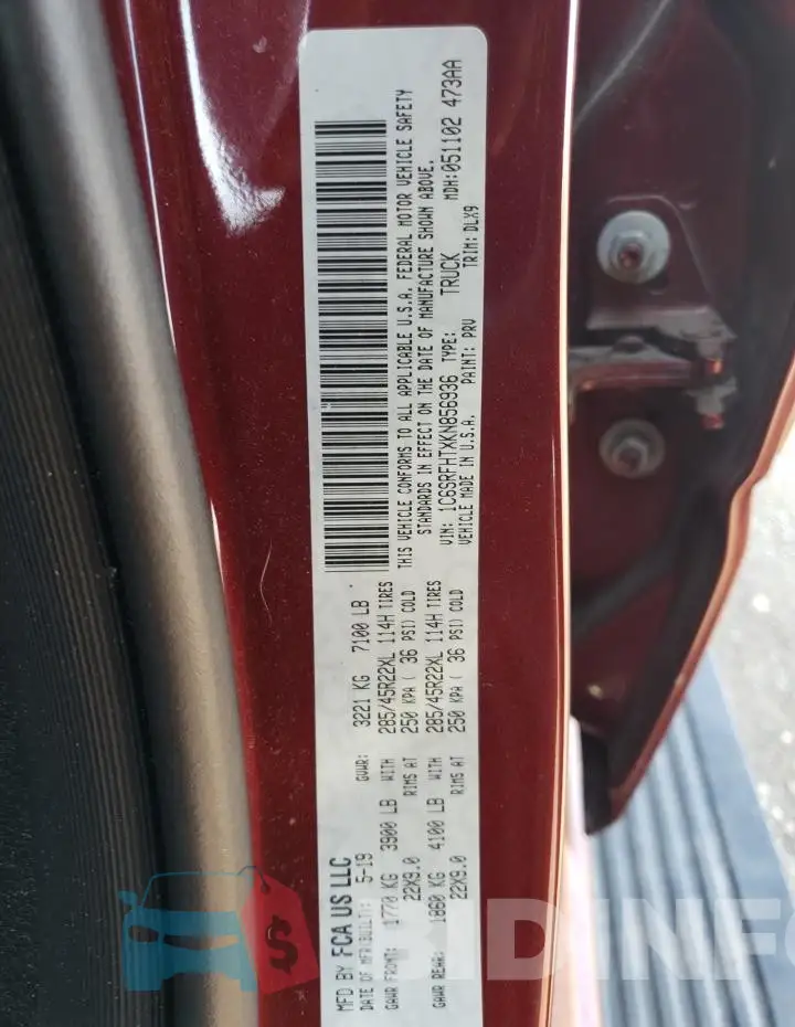 1C6SRFHTXKN856936 Photo# 12