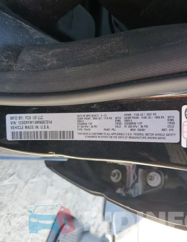 1C6SRFMT4MN667014 Photo# 12