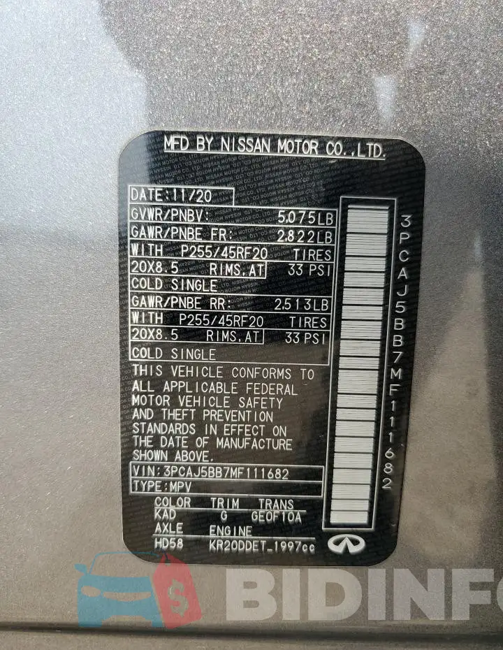 3PCAJ5BB7MF111682 Photo# 12