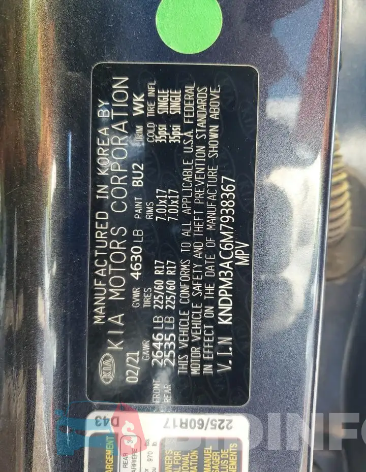 KNDPM3AC6M7938367 Photo# 13