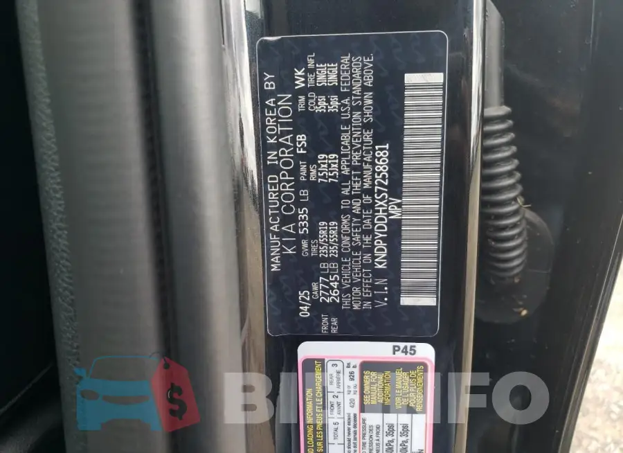 KNDPYDDHXS7258681 Photo# 12