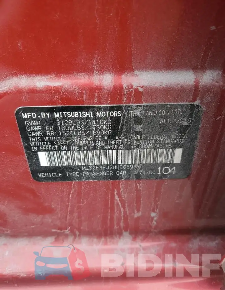 ML32F3FJ2HHF05937 Photo# 12