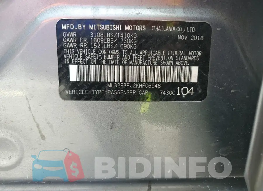 ML32F3FJ2KHF06948 Photo# 13