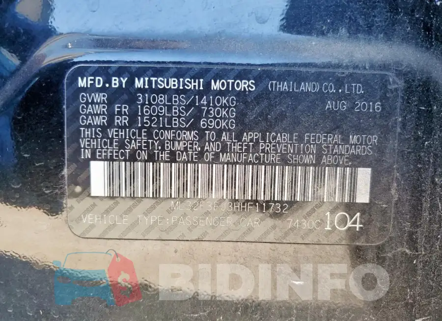 ML32F3FJ3HHF11732 Photo# 12