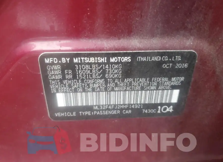 ML32F4FJ2HHF14921 Photo# 12