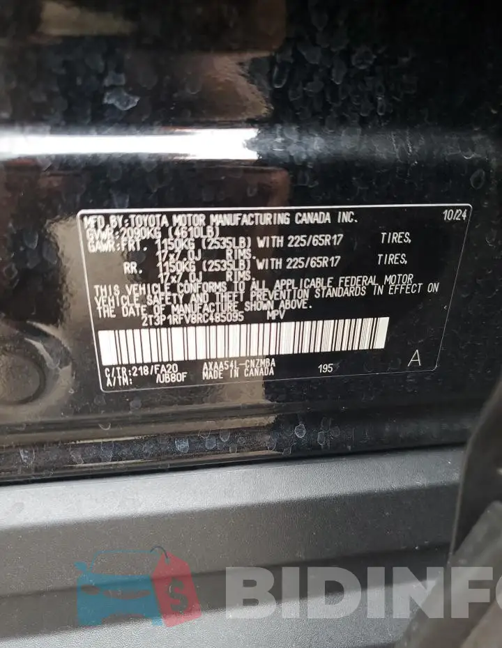 2T3P1RFV8RC485095 Photo# 12