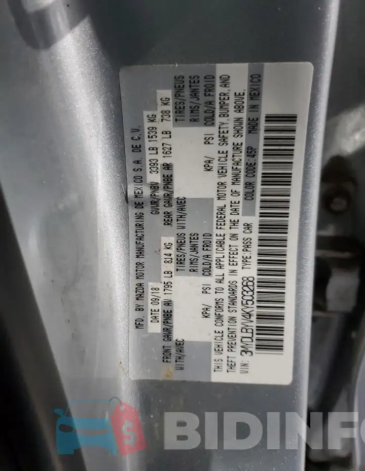 3MYDLBYV4KY503268 Photo# 12