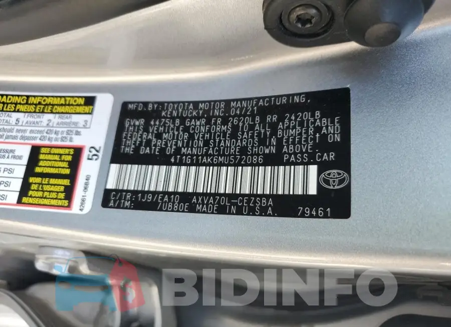 4T1G11AK6MU572086 Photo# 12