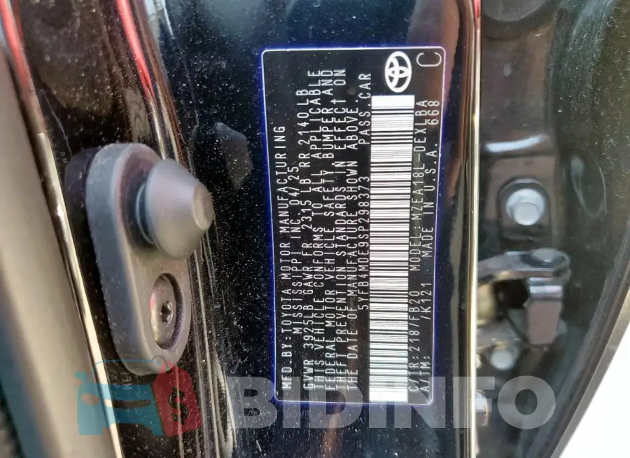 5YFB4MDE9SP298373 Photo# 12