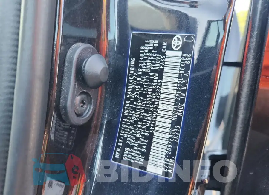 5YFEPMAE3NP353249 Photo# 12