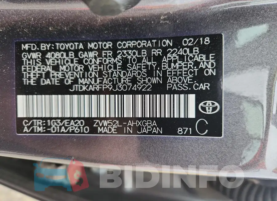 JTDKARFP9J3074922 Photo# 12