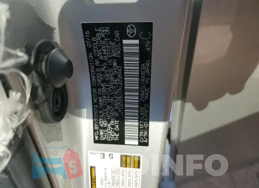 JTDZN3EU7HJ058943 Photo# 12
