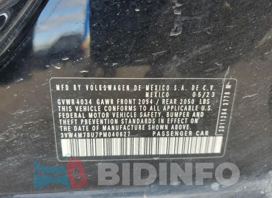 3VW4M7BU7PM040627 Photo# 13