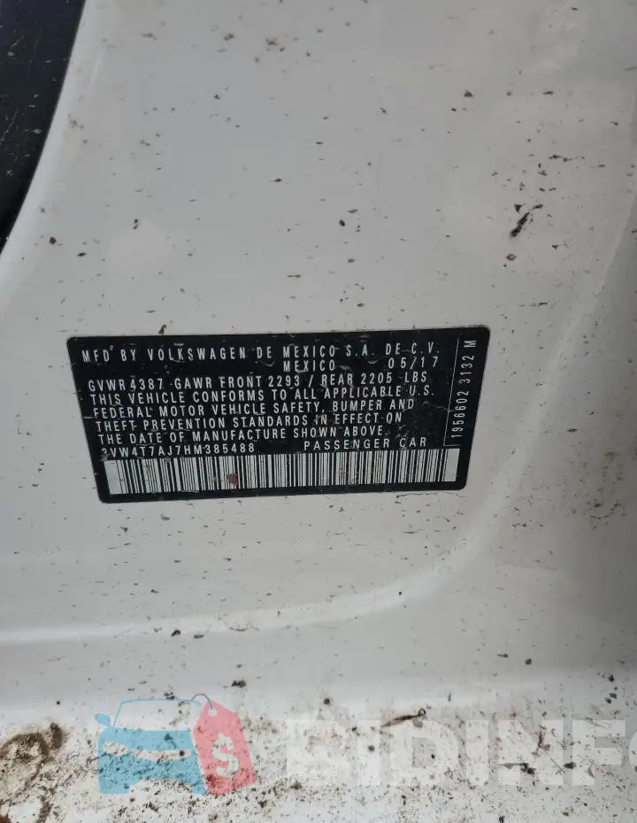 3VW4T7AJ7HM385488 Photo# 12